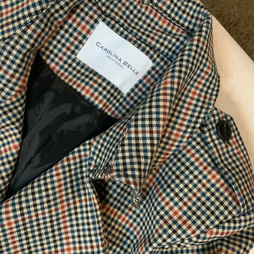 Trench Carolina Belle Montreal M, Tan, Black, Multi Colored Normcore Timeless